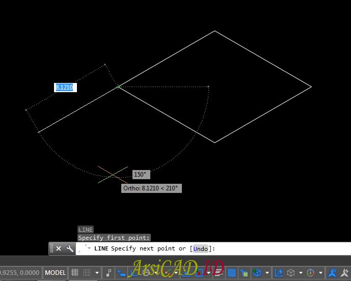 Langkah 6 Membuat Gambar Isometric Di AutoCAD